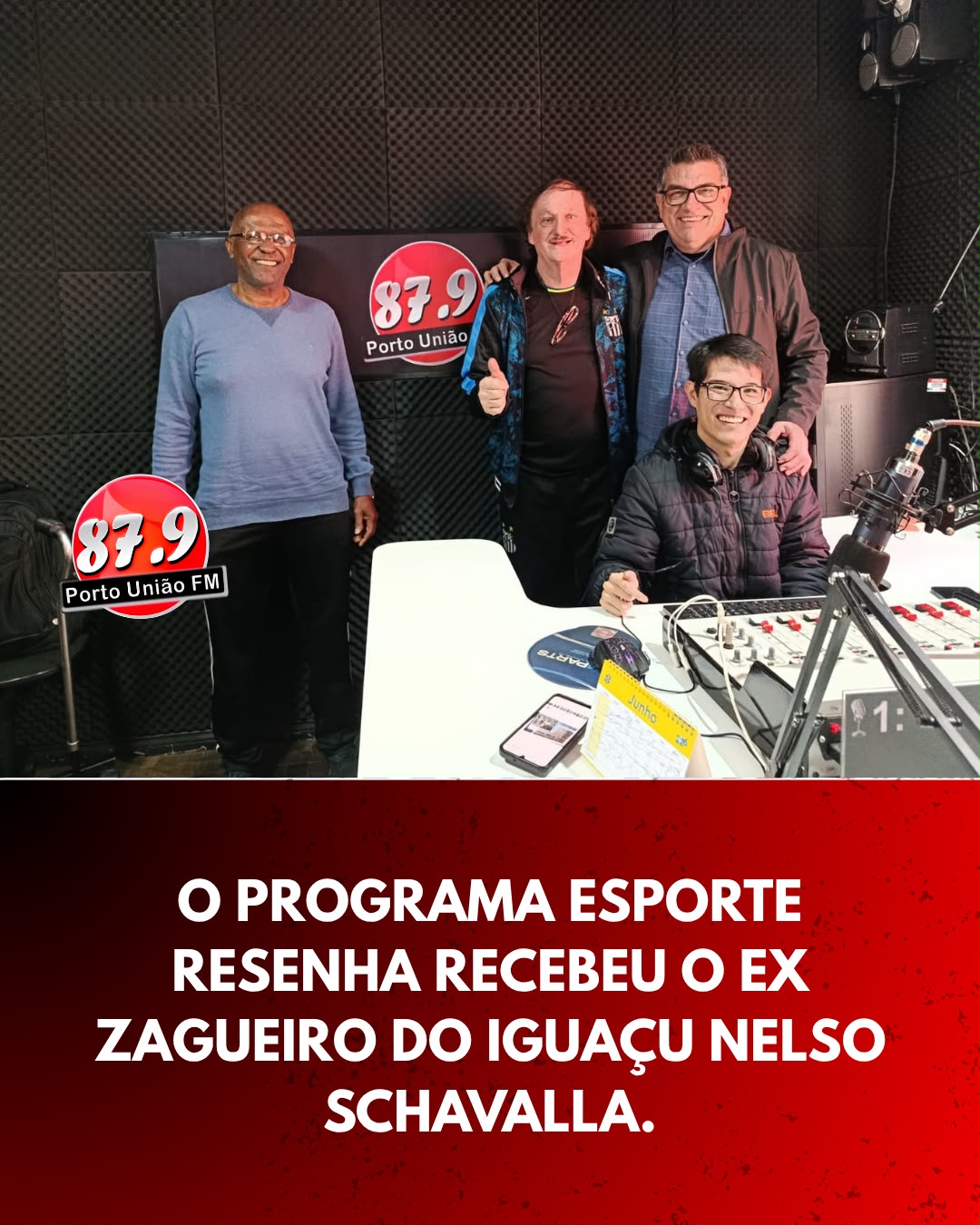 O PROGRAMA ESPORTE RESENHA  RECEBEU O EX ZAGUEIRO DO IGUAÇU NELSO SCHAVALLA