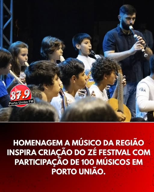 Porto União realiza Zé Festival com concertos gratuitos e formação musical