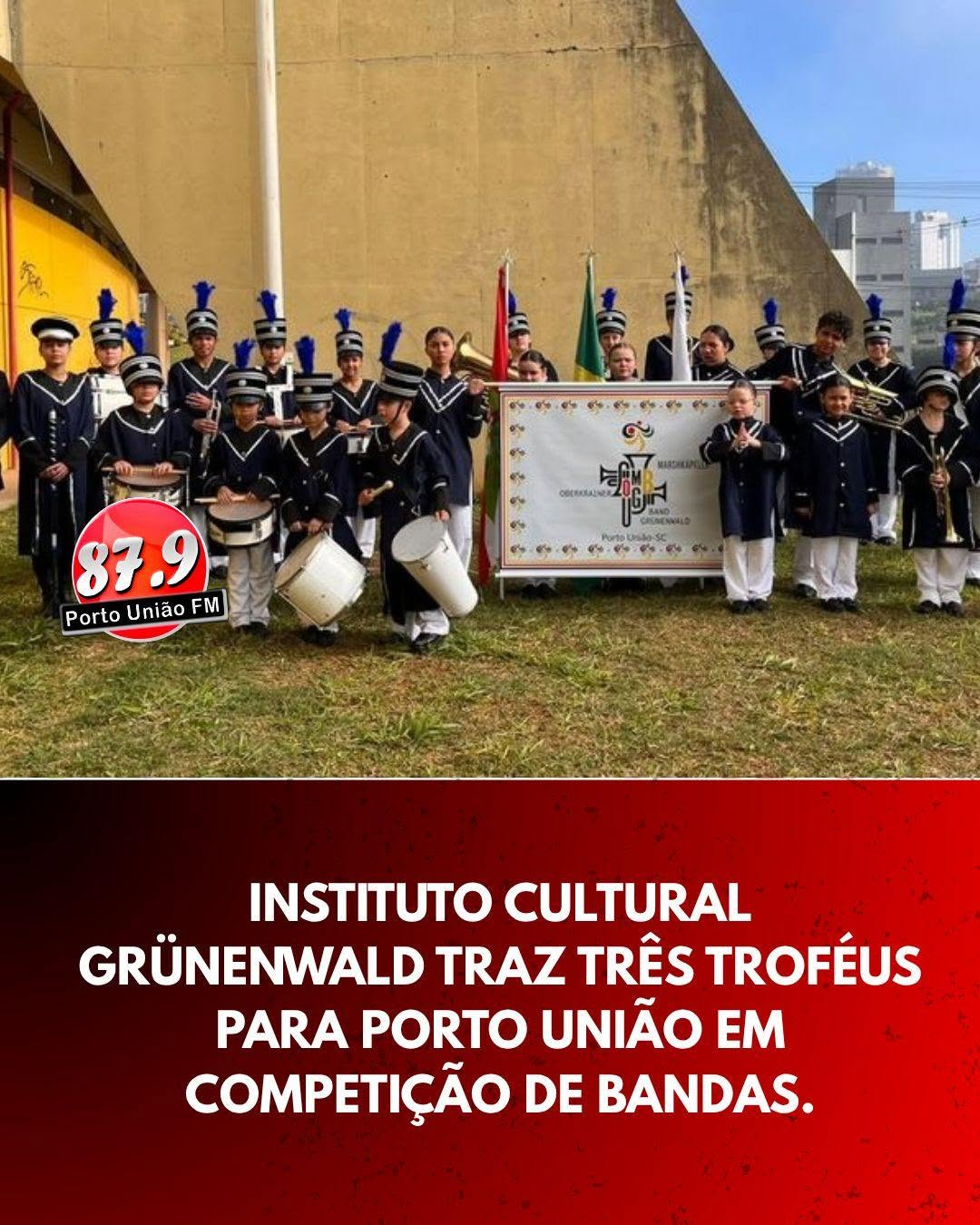 Banda do Instituto Cultural Grünenwald conquista três premiações em competição estadual em Ponta Grossa