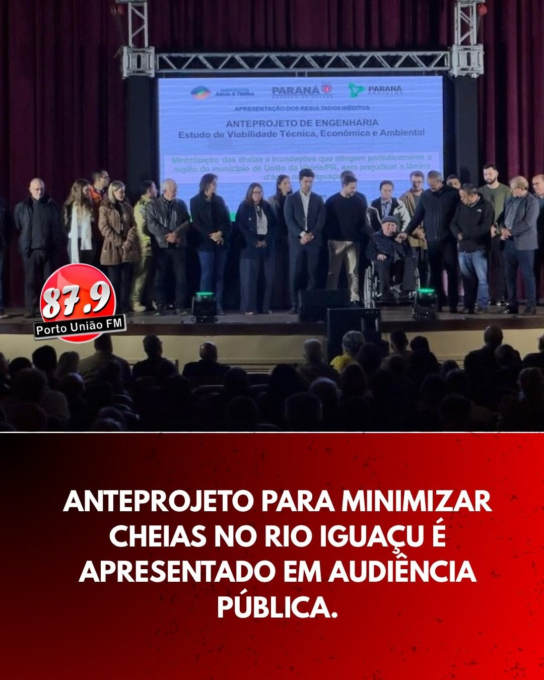 Audiência pública apresenta anteprojeto para reduzir impactos das cheias do Rio Iguaçu em União da Vitória e região