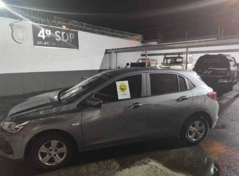 POLICIA MILITAR RECUPERA VEÍCULO FURTADO E PRENDE MASCULINO POR RECEPTAÇÃO EM UNIÃO DA VITÓRIA