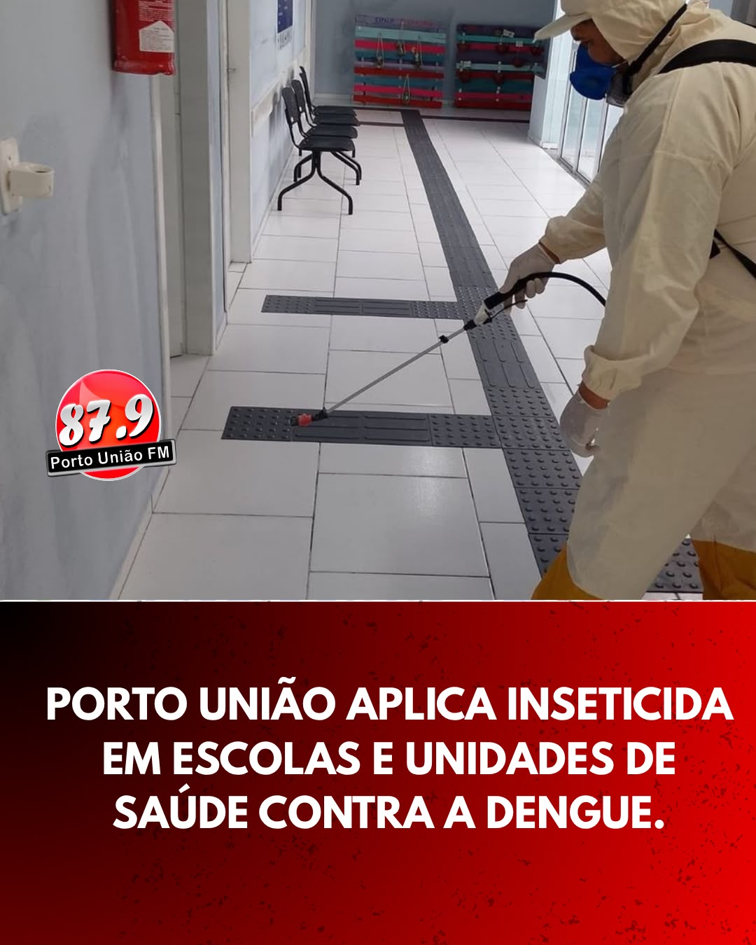 Porto União intensifica combate à dengue com aplicação de borrifação residual em locais estratégicos