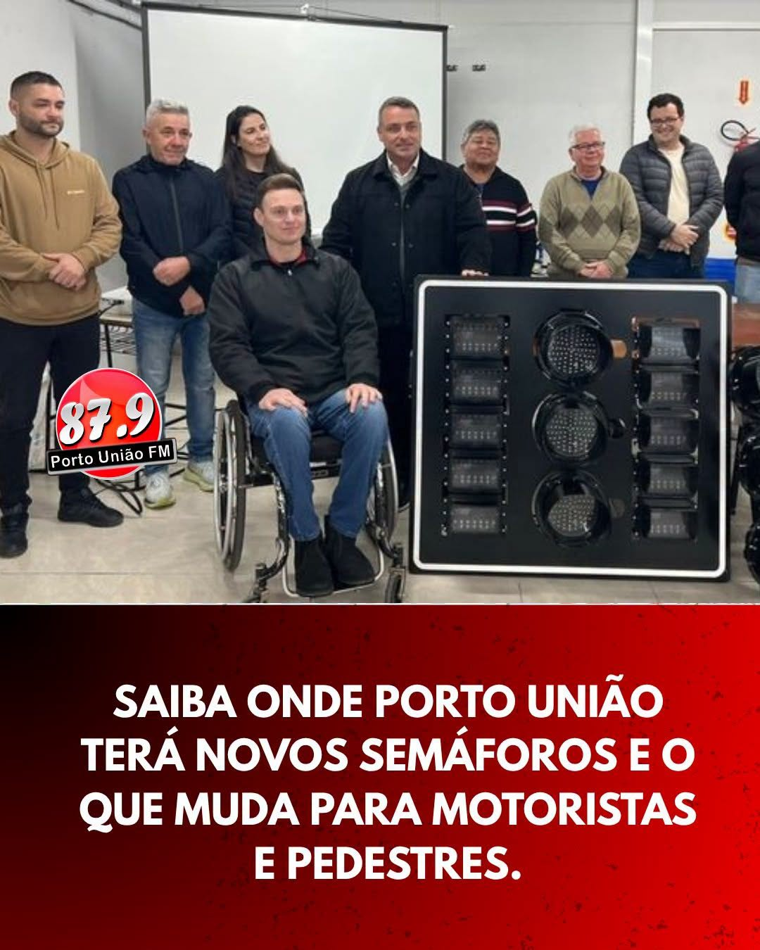 ​Porto União terá novos semáforos inteligentes em projeto de modernização do trânsito