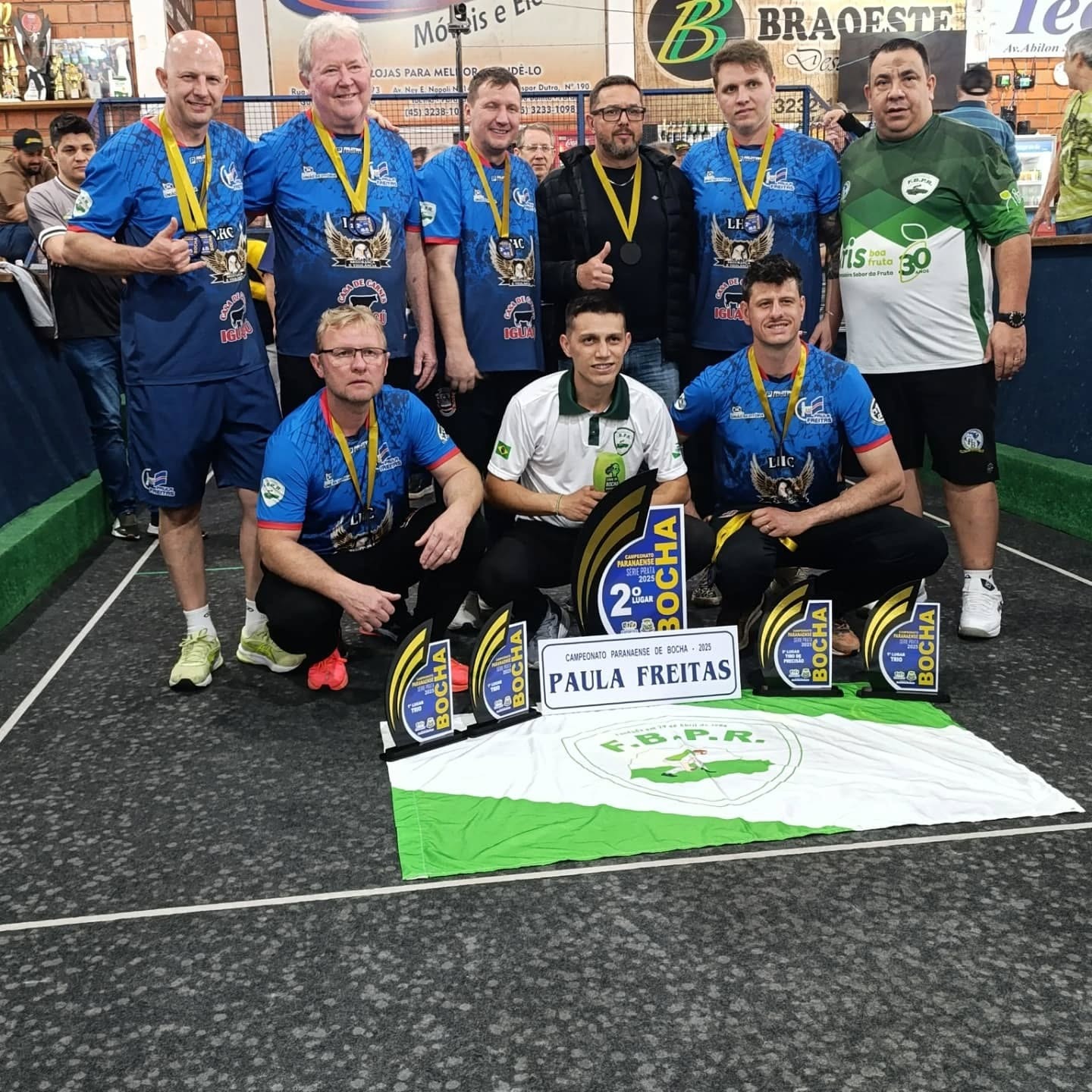 Equipe de Paula Freitas consegue titulo inédito, vice campeão paranaense da série Prata  de bocha