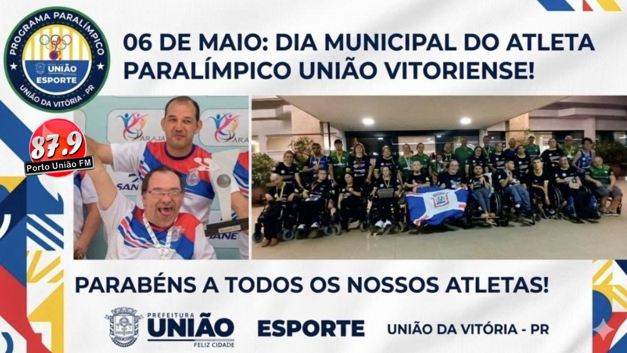 União da Vitória celebra o Dia Municipal do Atleta Paralímpico e destaca histórias de superação