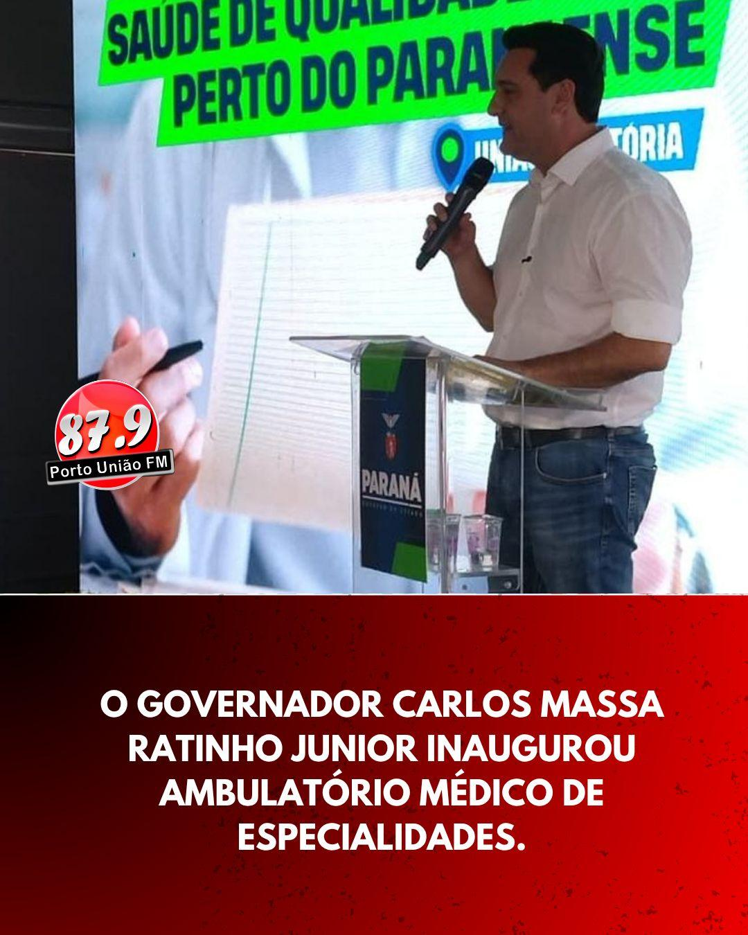 Governador inaugura AME e anuncia R$ 250 milhões em investimentos para União da Vitória