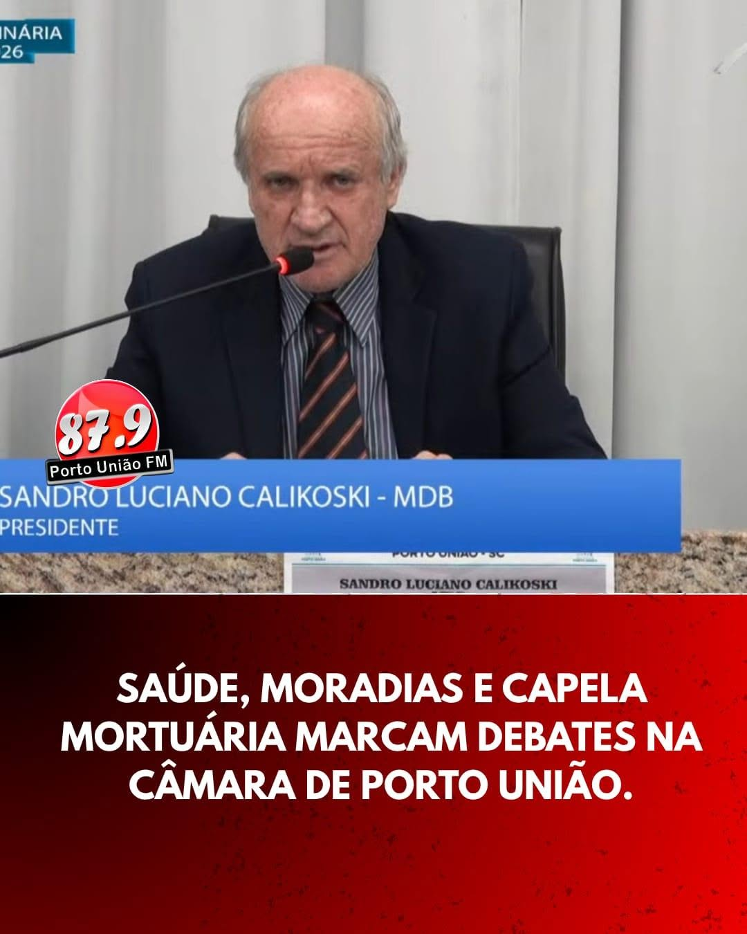 Câmara de Porto União aprova projetos e debate demandas nas áreas de saúde, habitação e infraestrutura