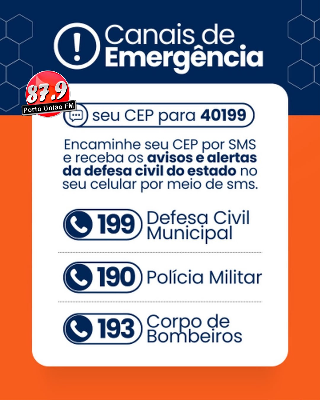 Moradores de União da Vitória, Porto União e de toda a região podem receber alertas da Defesa Civil diretamente no celular em casos de chuvas intensas, enchentes, alagamentos, vendavais, queda de granizo e deslizamentos de terra.