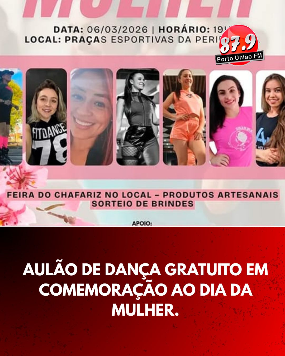 Porto União promove "Aulão" especial em celebração ao  Dia da Mulher