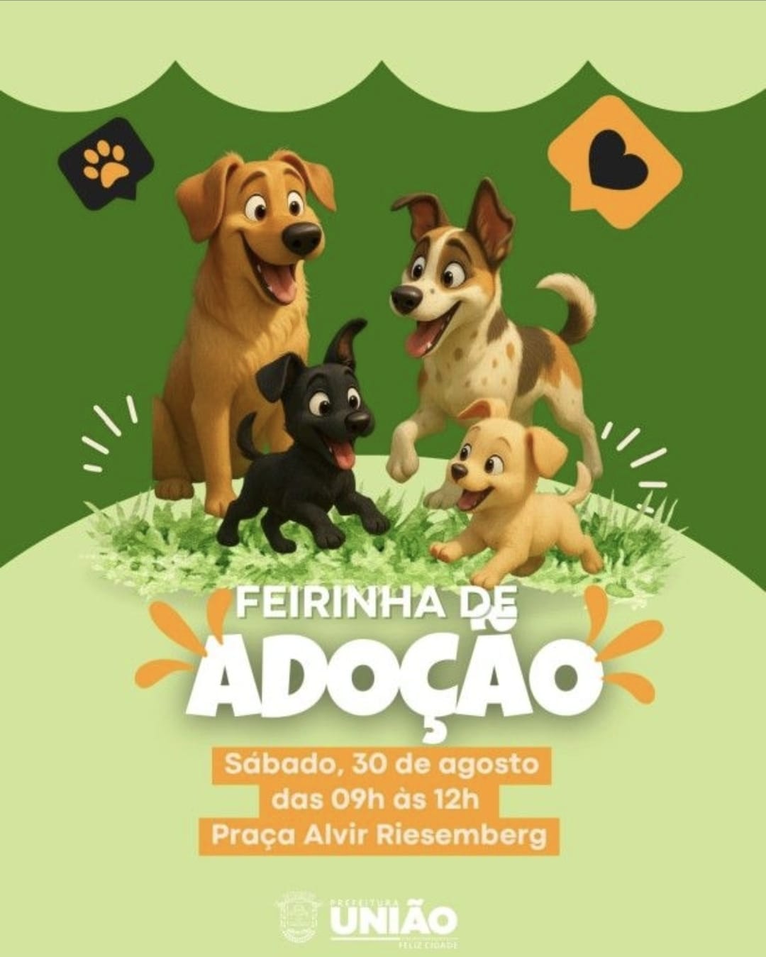 União da Vitória promove feira de adoção de pets neste sábado