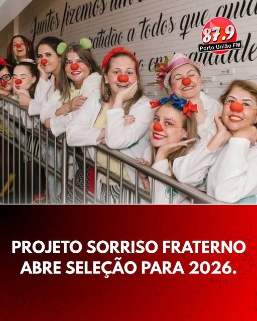 Projeto Sorriso Fraterno abre inscrições para novos voluntários em Porto União