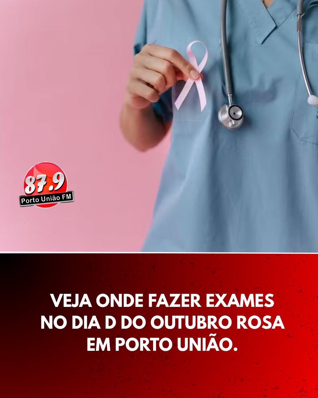 A Secretaria Municipal de Saúde de Porto União realiza, no sábado, dia 17 de outubro o Dia D da campanha Outubro Rosa
