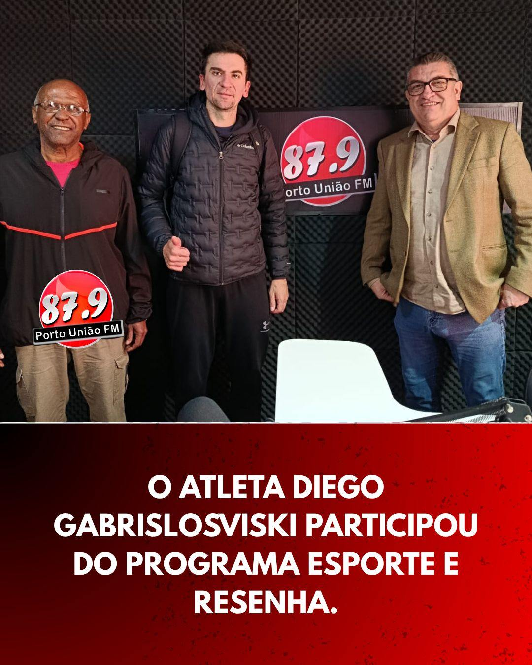 O programa Esporte e Resenha, da Porto União FM 87.9, recebeu o professor e gestor Diego Gabrislosviski