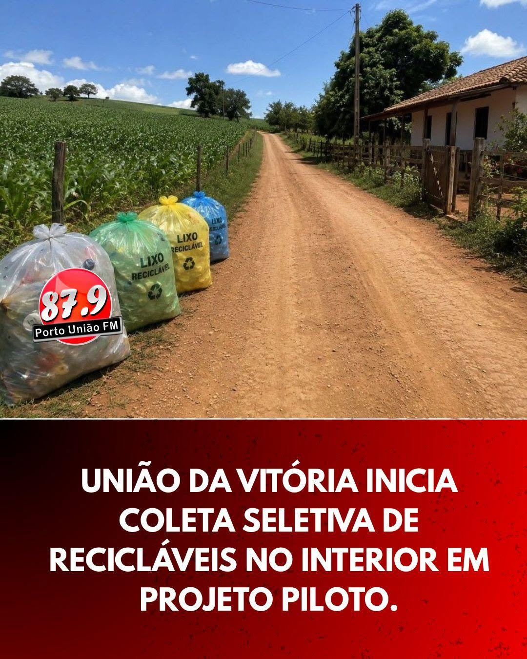 União da Vitória inicia projeto piloto de coleta seletiva nas comunidades do interior