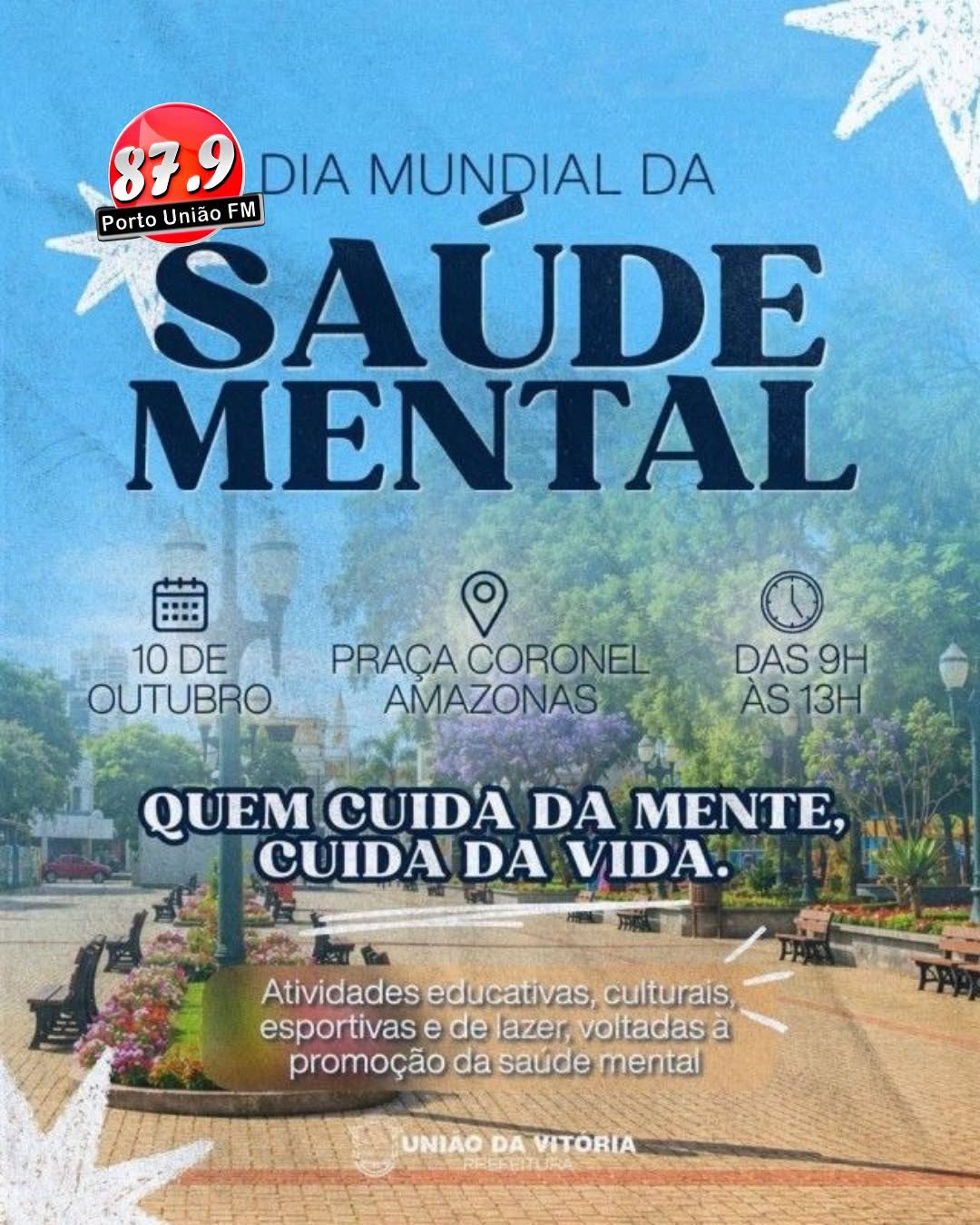 União da Vitória promove programação especial pelo Dia Mundial da Saúde Mental