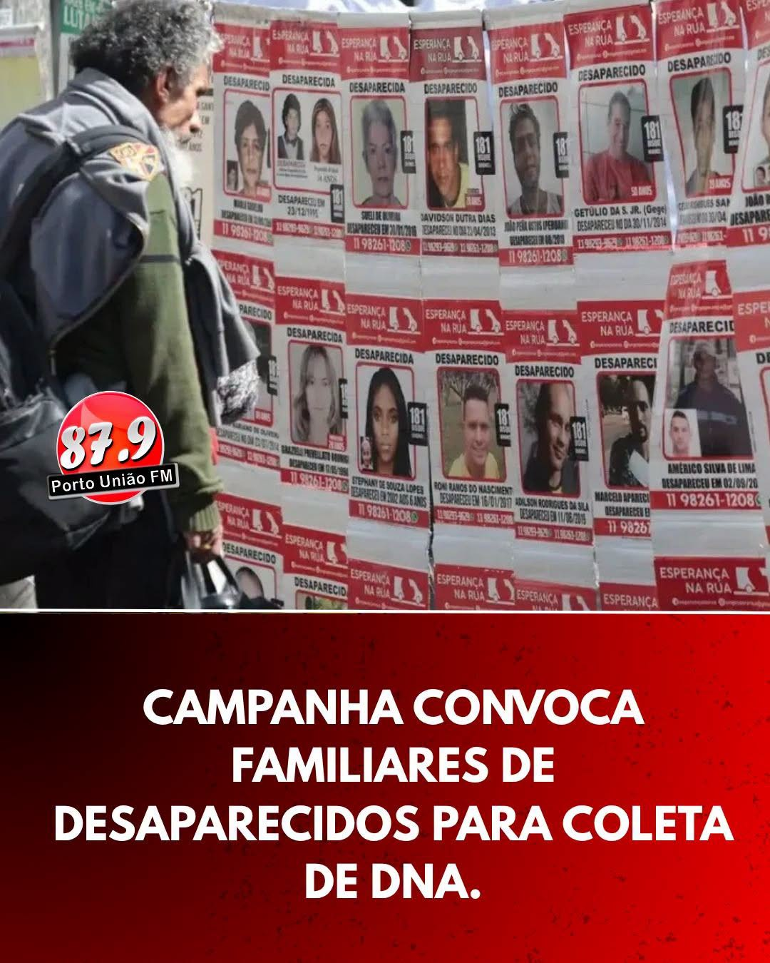 Força-tarefa nacional convoca familiares de pessoas desaparecidas para coleta de DNA