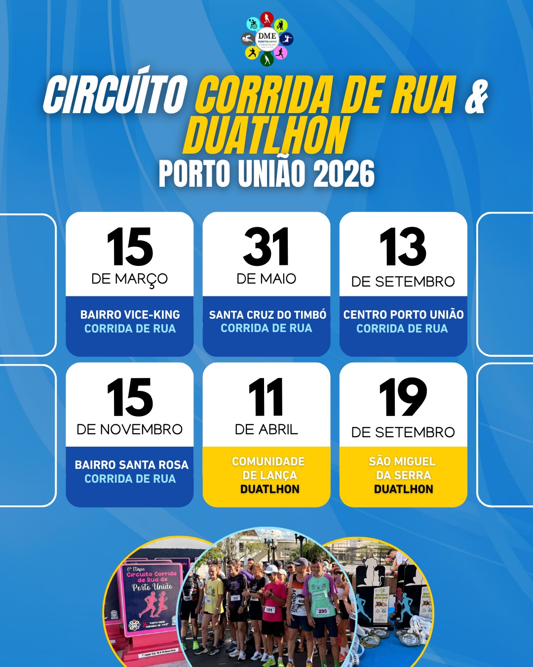 Circuito de corrida de rua e Duathlon