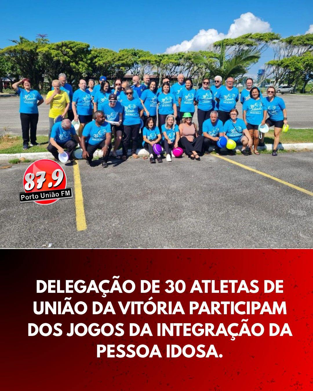 Delegação da terceira idade de União da Vitória participa dos Jogos de Integração da Pessoa Idosa