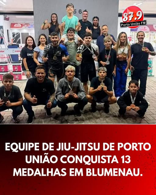 A equipe de Porto União foi destaque na 1ª etapa do Circuito Catarinense Mormaii de Jiu-Jitsu