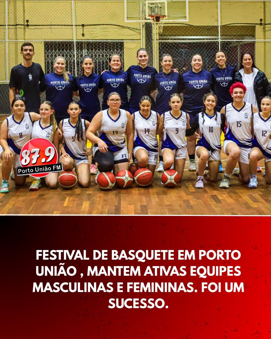 Festival de Basquete em Porto União , mantem ativas equipes masculinas e femininas. Foi um sucesso.