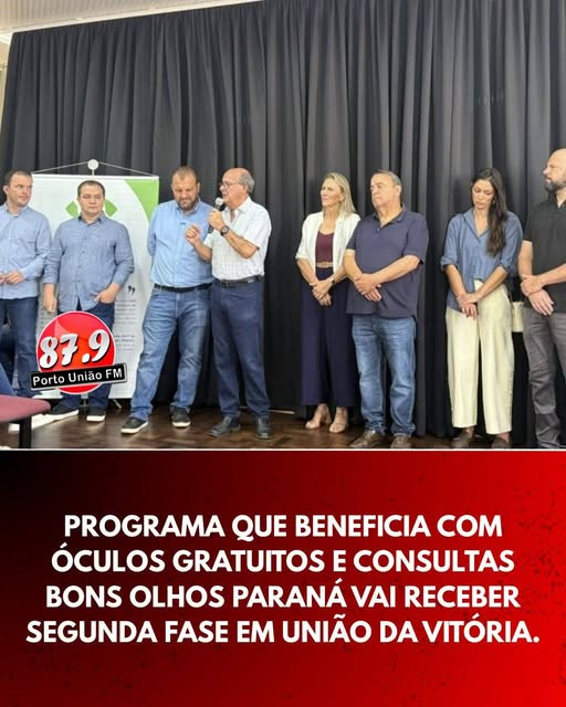 União da Vitória será atendida pelo programa Bons Olhos Paraná