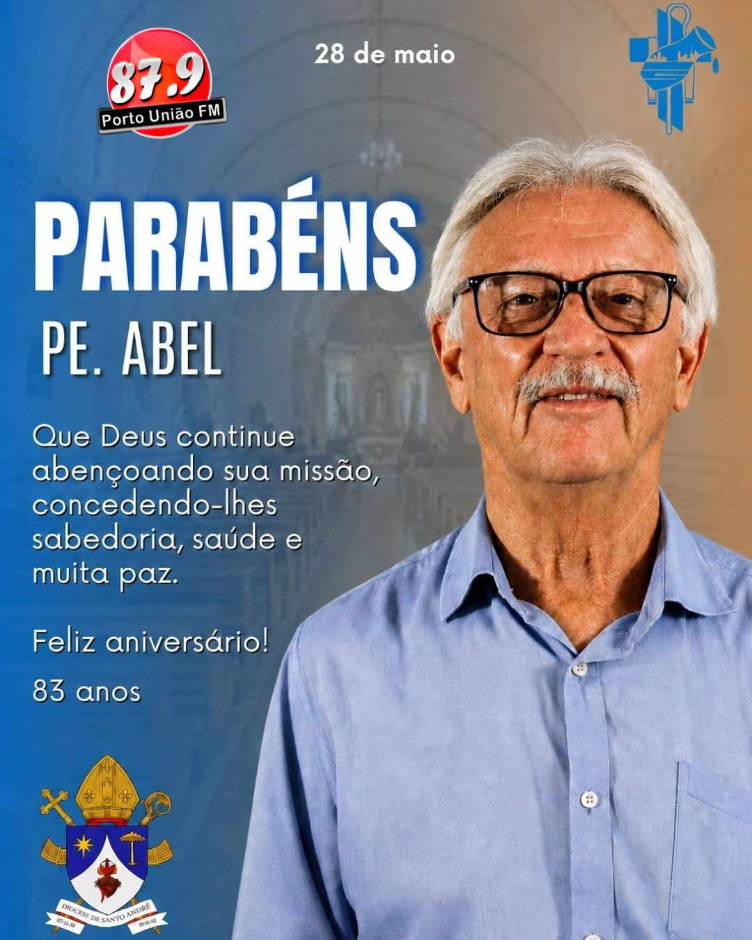 Hoje rendemos graças a Deus pela vida do Pe. Abel!