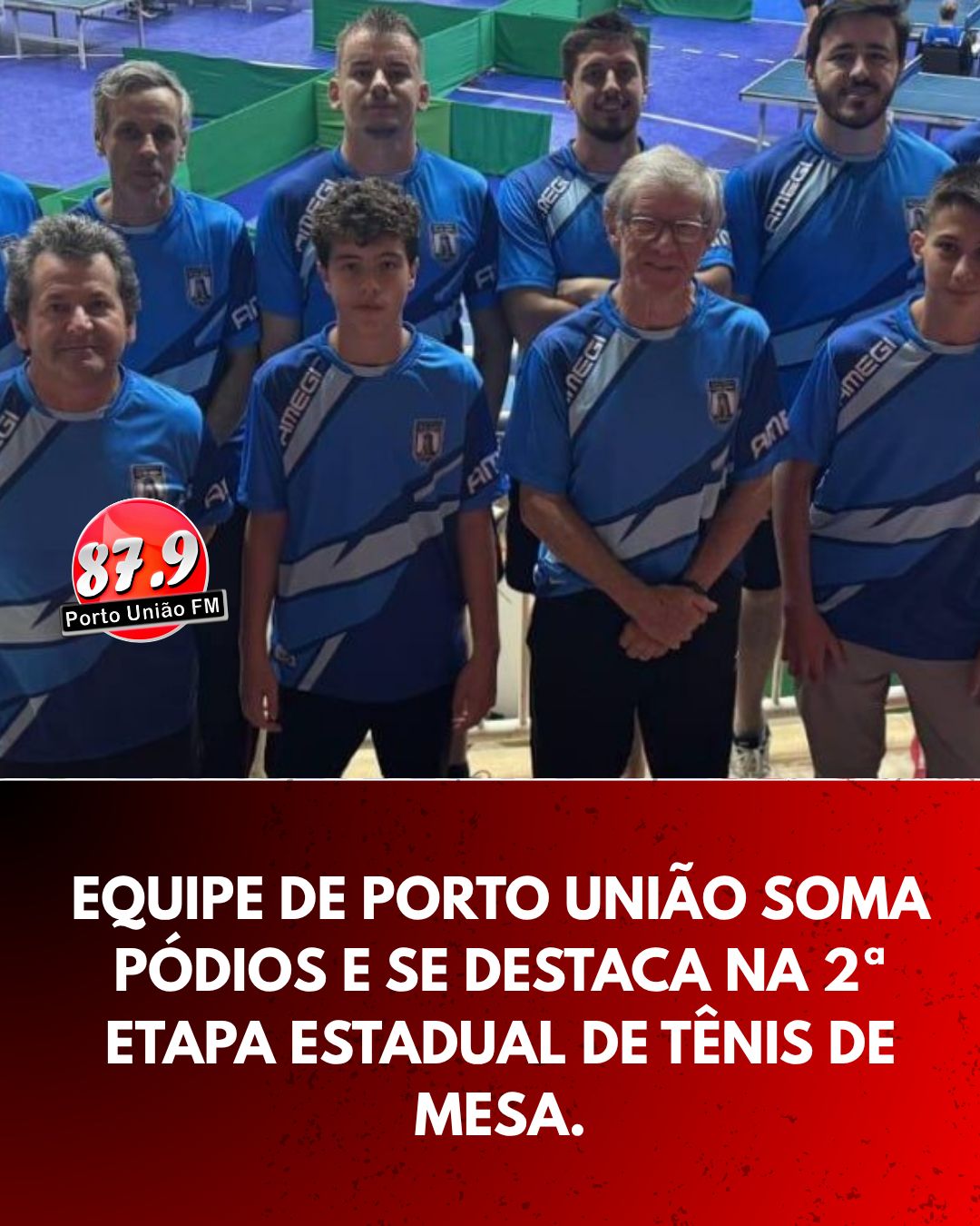 Equipe de Porto União conquista pódios e se destaca em etapa estadual de Tênis de Mesa